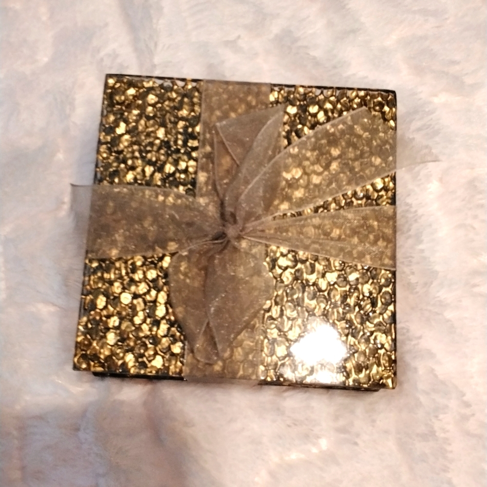 NWOT Goldtone coasters - Picture 2 of 6